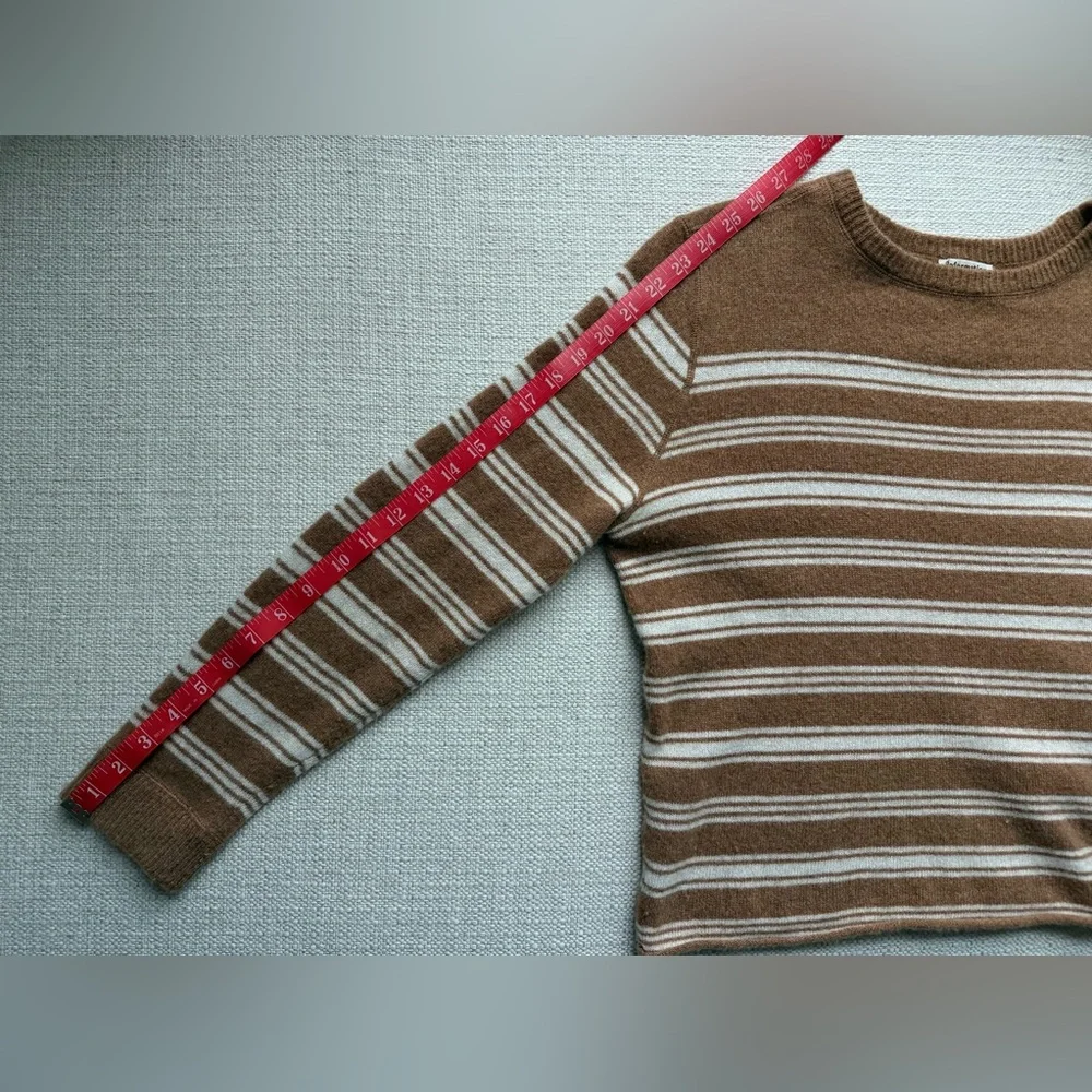 Reformation Cashmere Boyfriend Sweater - Camel Stripe XS/S - Picture 6 of 8